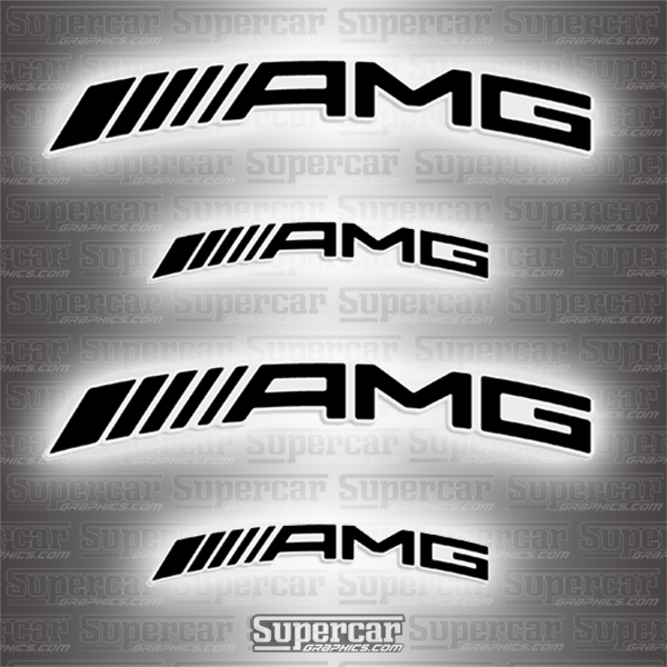 AMG Mercedes Curveed Brake Caliper Decals - Style 2 