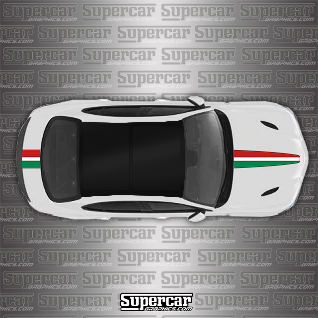 Alfa Romeo Giulia Quadrifoglio w/SUNROOF Tri-Color Stripe Kit 