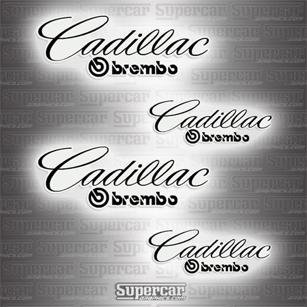 Cadillac Brembo Brake Caliper Decals - Any Color! cadillac, brake, caliper, decals, any, color, brembo, 