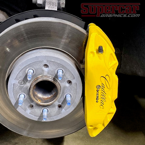 Cadillac Brembo Brake Caliper Decals - Any Color! - BCD-CADI-BRM