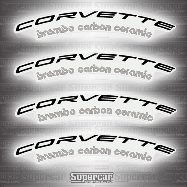 Corvette C8 Brembo Carbon Ceramic Brake Caliper Decals - Any Color! 