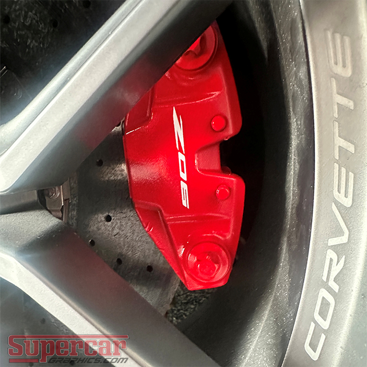 Corvette Z06 E-Brake Caliper Decals - Any Color! - BCD-COR-Z06