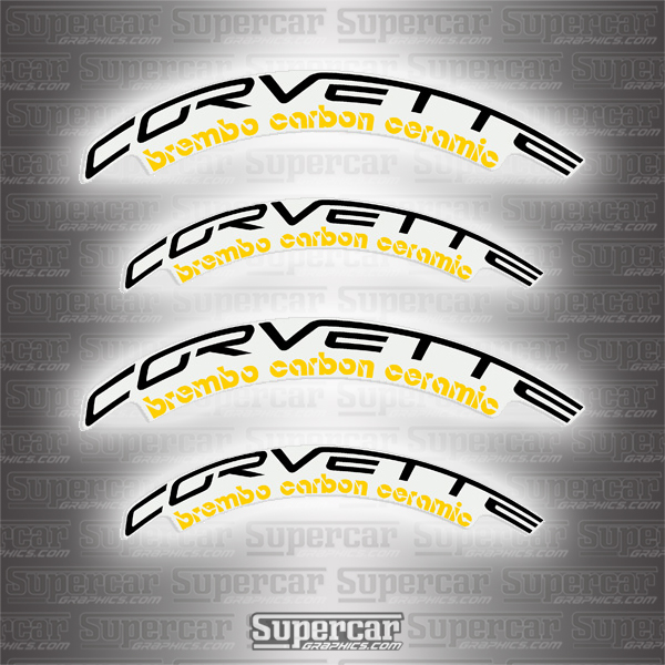 Corvette C8 Z06 Brembo Carbon Ceramic Brake Caliper Decals 