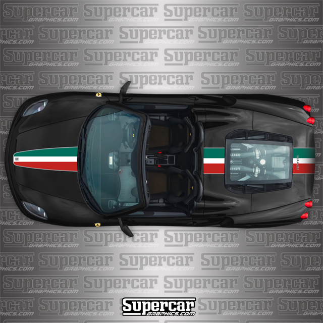 Ferrari 16M Challenge Stradale Tri-Color Stripe Kit - F-16M-TRI