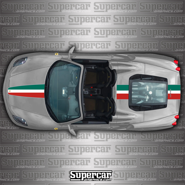 Ferrari 16M Challenge Stradale Tri-Color Stripe Kit - F-16M-TRI