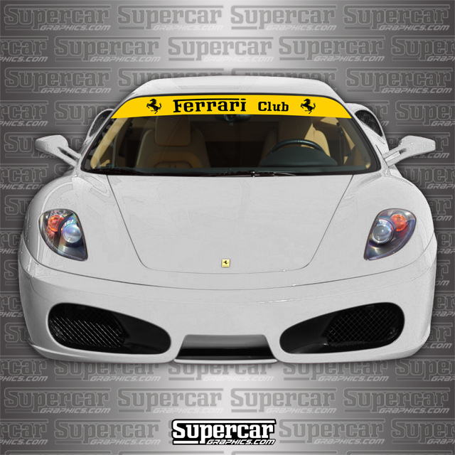 Ferrari Club 360 / F430 Windshield Banner Decal 430