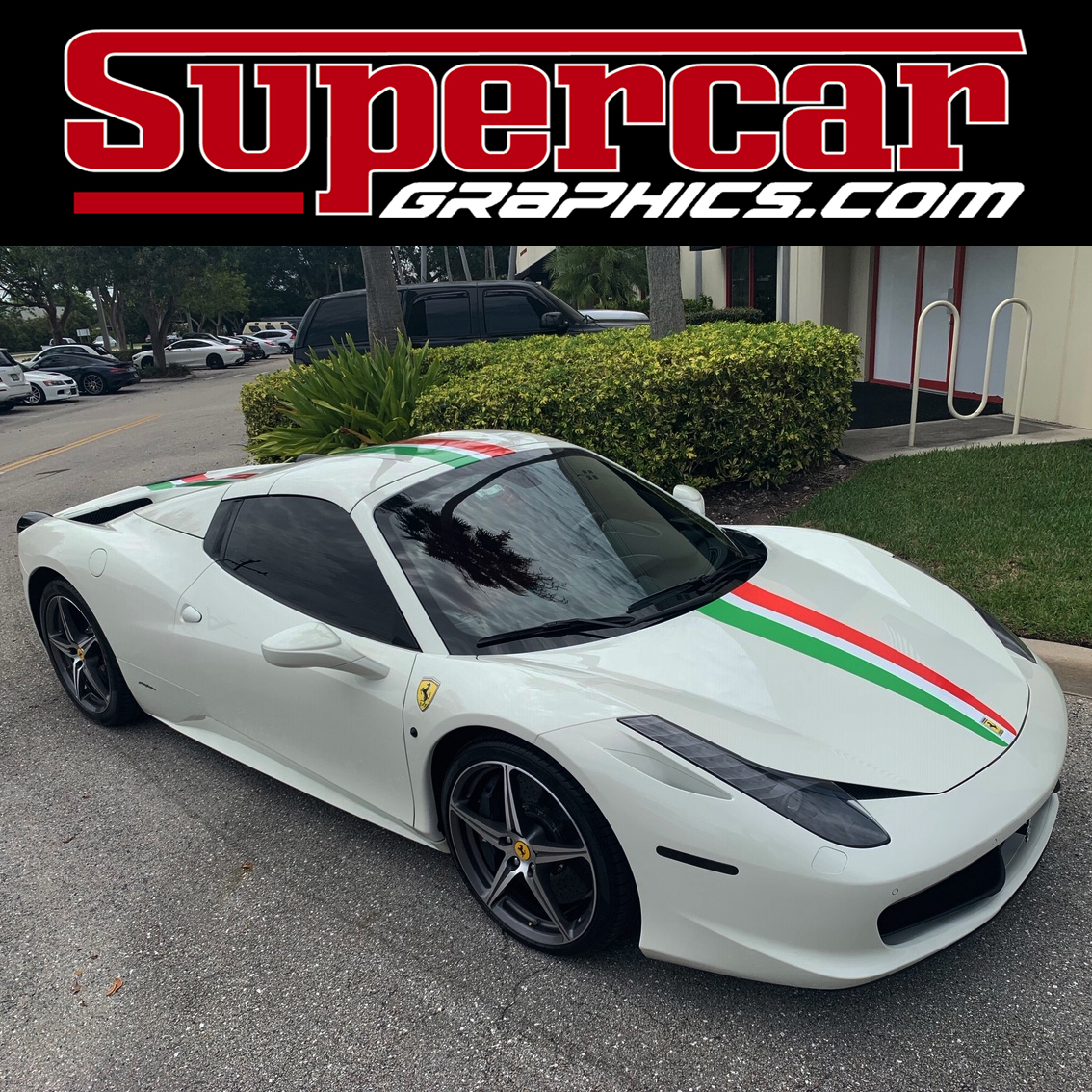 Ferrari 458 Spider Challenge Stradale Tri-Color Stripe Kit - F-458-TRI-SPI