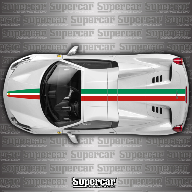 Ferrari 458 Spider Challenge Stradale Tri-Color Stripe Kit Convertible, spyder, stradale