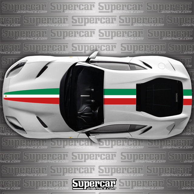 Ferrari 812 Superfast Tri-Color Stripe Kit super fast, striping, decal, decals