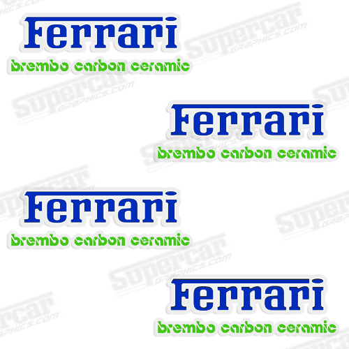 Ferrari Brembo Carbon Ceramic Brake Caliper Decals - Custom Colors! 
