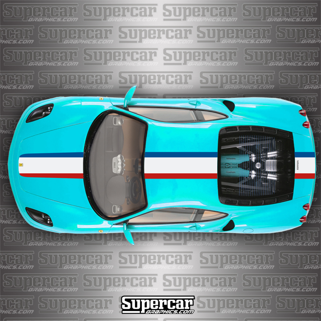 Ferrari F430 Scuderia 15" Center Stripe Kit - F-430-SCU-15