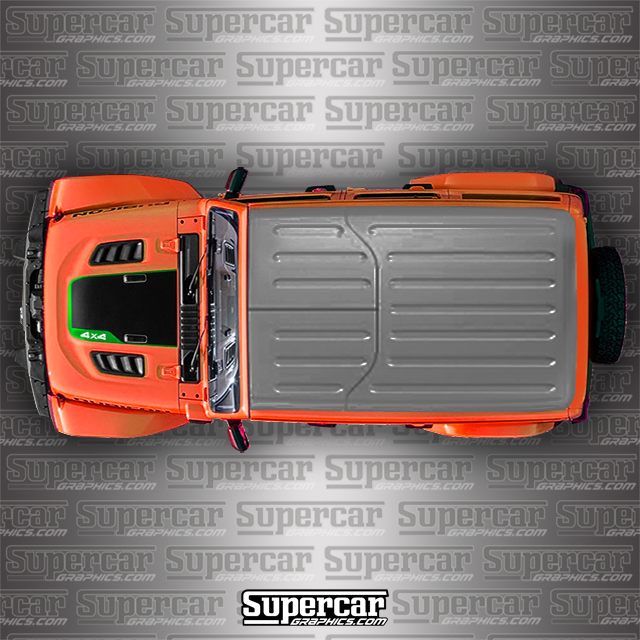 Jeep Wrangler JL 4x4 Hood scoup Graphic - Any Color! - JEP-WRG-H-4x4