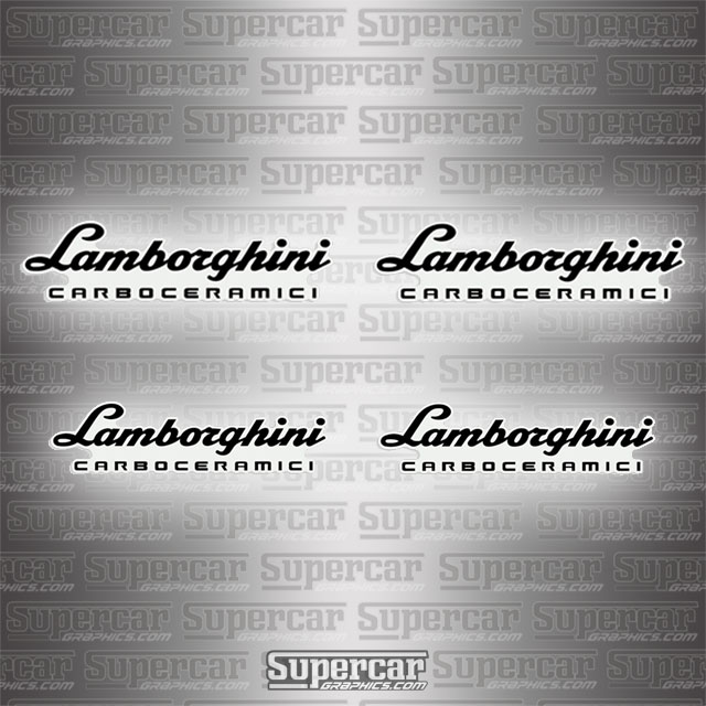 Lamborghini Aventador Carboceramici Brake Caliper Decals - Any Color! 