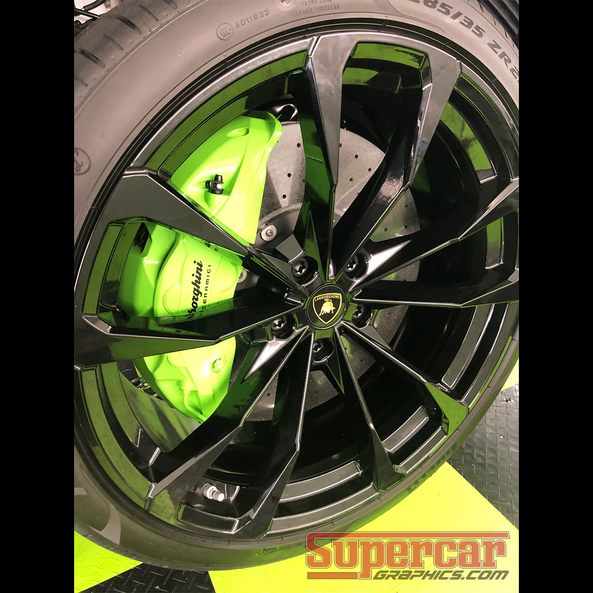 Lamborghini Aventador Carboceramici Brake Caliper Decals - Any Color! - LAM-AVN-BCD