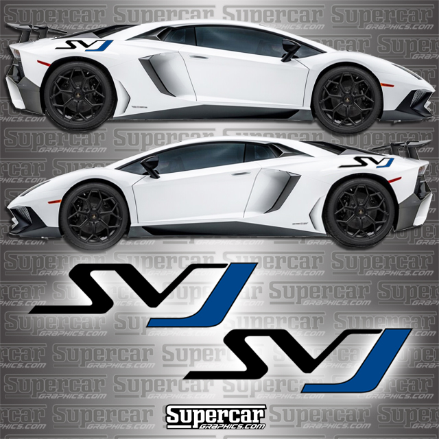 Lamborghini Aventador "SVJ" Logo Decals - LAM-SVJ-LD