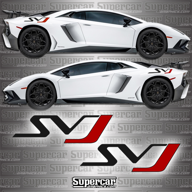 Lamborghini Aventador "SVJ" Logo Decals - LAM-SVJ-LD