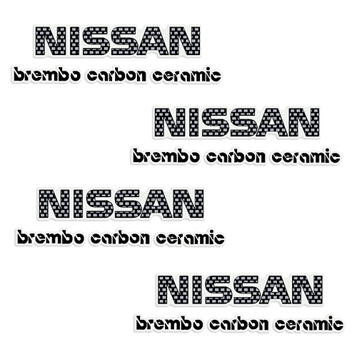 Nissan Brembo Carbon Ceramic Brake Caliper Decals - Carbon Fiber 