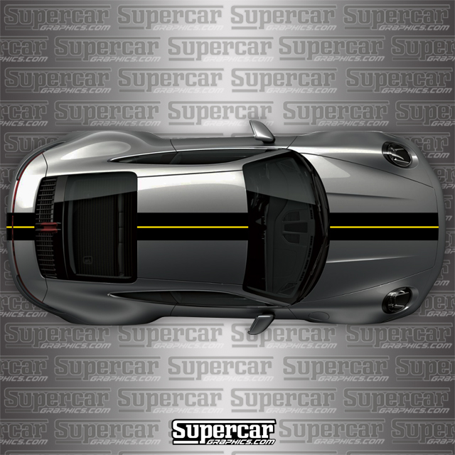 Porsche 911 2-Color Center Stripe Kit - POR-911-CSK-2C
