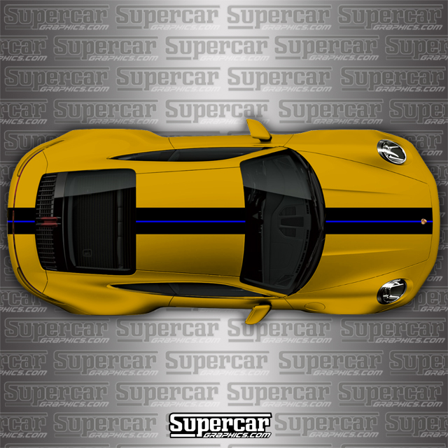Porsche 911 2-Color Center Stripe Kit - POR-911-CSK-2C