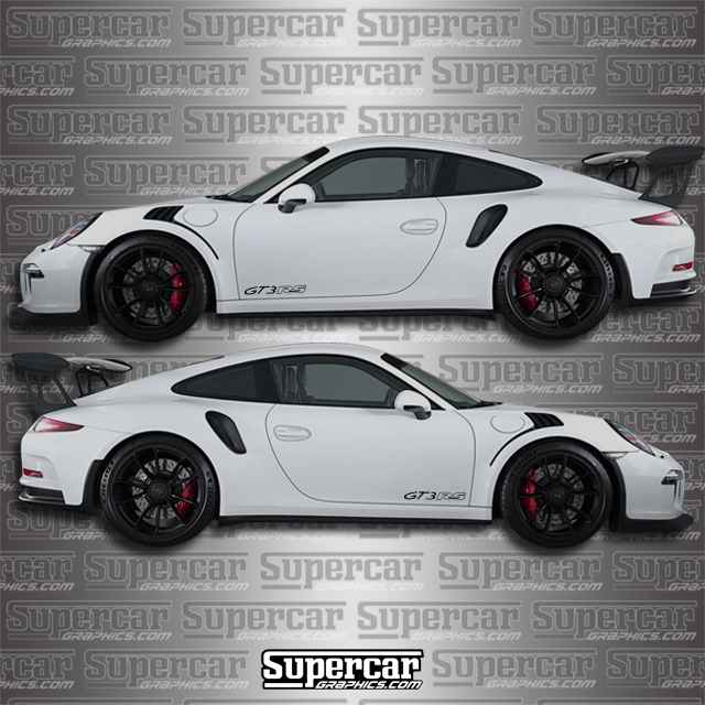 Porsche 911 "GT3RS" Door Decal Kit (Version 2) gt3rs, decals