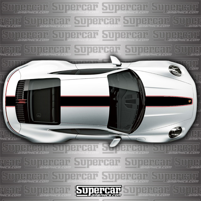 Porsche 911 GTO Style Stripe Kit striping, decal, decals, turbo, carrera, gts