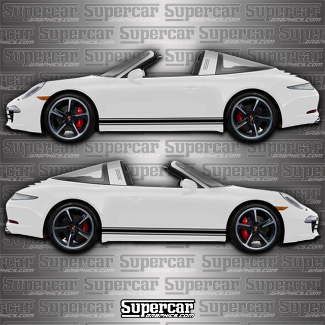Porsche 911 Triple Side Stripe Kit (GENERIC) stripes