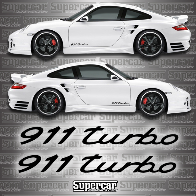Porsche "911 Turbo" Door Decal Kit - POR-911TBO-DD