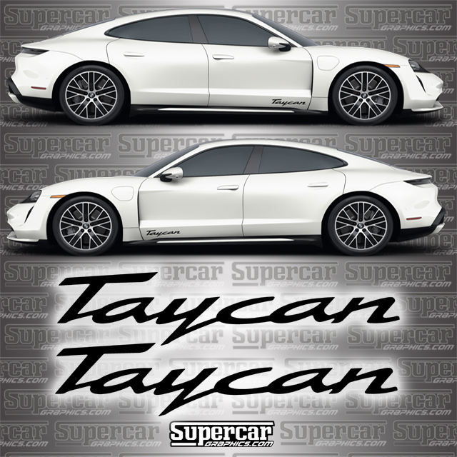 Porsche "Taycan" Door Decal Kit - POR-TAY-DD
