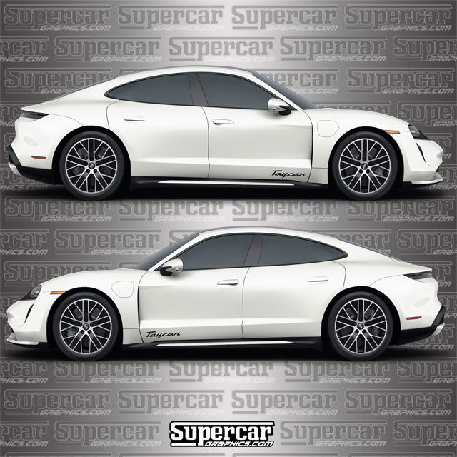 Porsche "Taycan" Door Decal Kit gts, decals, tycan,
