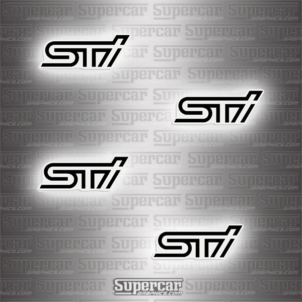 Subaru STI Brake Caliper Decals - Any Color!  subaru, brake, caliper, decals, any, color, brembo, sti, 