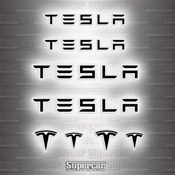 Tesla Brake Caliper Decals - Style 1 
