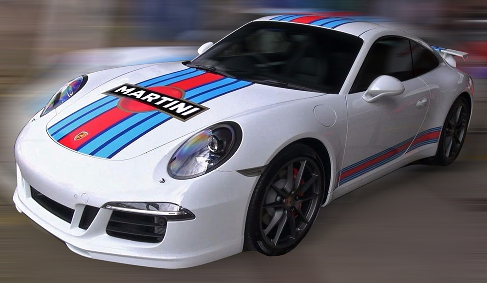 Porsche 911 Martini Le Mans Racing Stripe Decal Kit - POR-911-MART