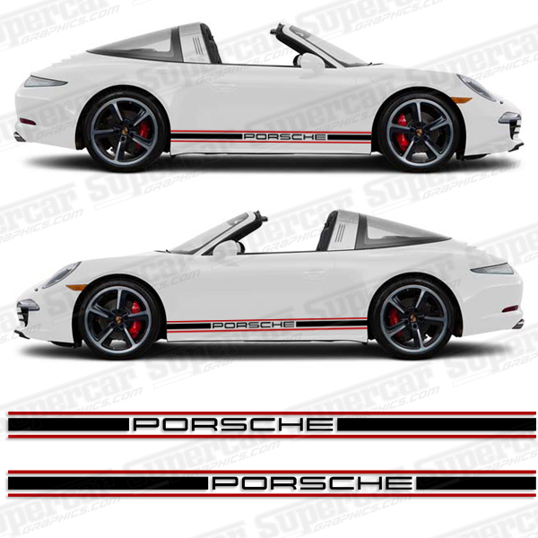 Porsche 911 Triple Side Stripes - 2 Color - POR-911-TRI-2C