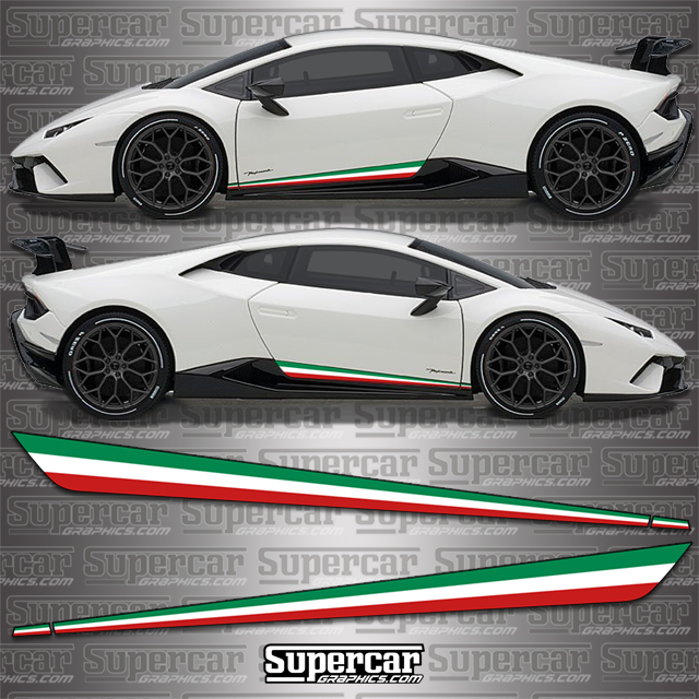 Lamborghini Huracan Performante Style Tri-Color Stripe Kit - L-HUR-TRI-STP