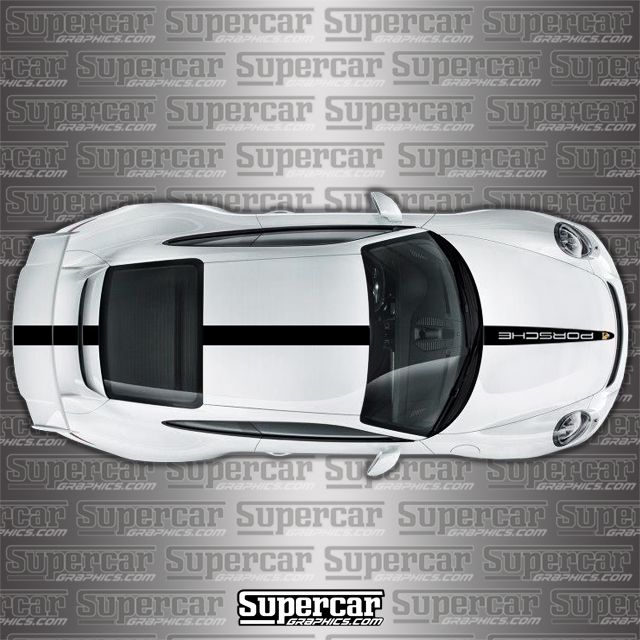 Porsche 911 Center 6" Stripe Kit striping, decal, decals, turbo, carrera, gts