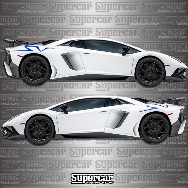 Lamborghini Aventador "SV" Super Veloce Logo Decals decal kit, sv, superveloce, graphics