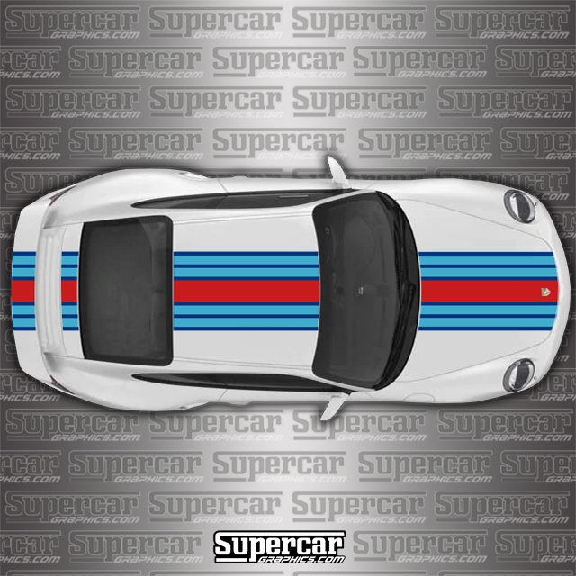 Porsche 911 Martini Le Mans Racing Stripe Kit striping, decal, decals, turbo, carrera, gts